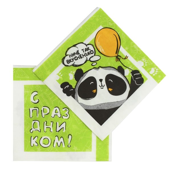 Салфетки "Панда" С Праздником!