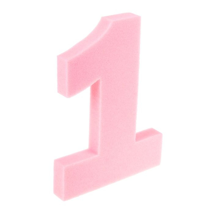 Цифра "1" (поролон), Неон Розовая