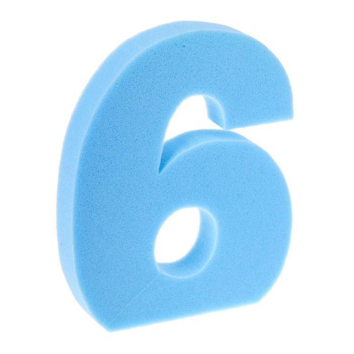 Цифра Неон Синяя "6" (поролон)