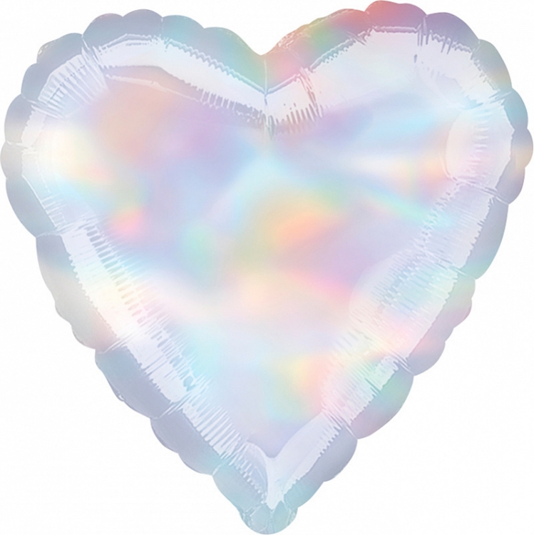 Шар Сердце Перламутр / Iridescent (в упаковке)
